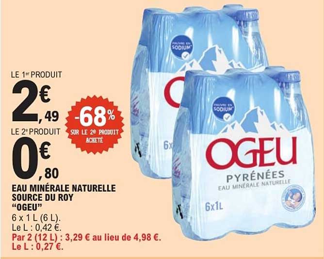 EAU MINÉRALE NATURELLE SOURCE DU ROY “OGEU”