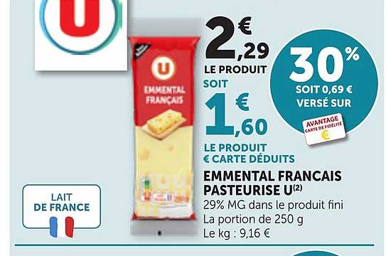 EMMENTAL FRANCAIS PASTEURISE U
