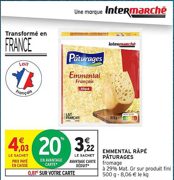 EMMENTAL RÂPÉ PÂTURAGES
