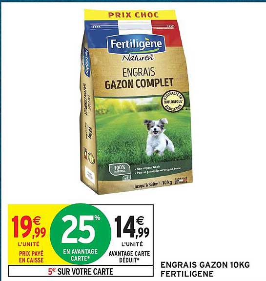 ENGRAIS GAZON 10KG FERTILIGENE