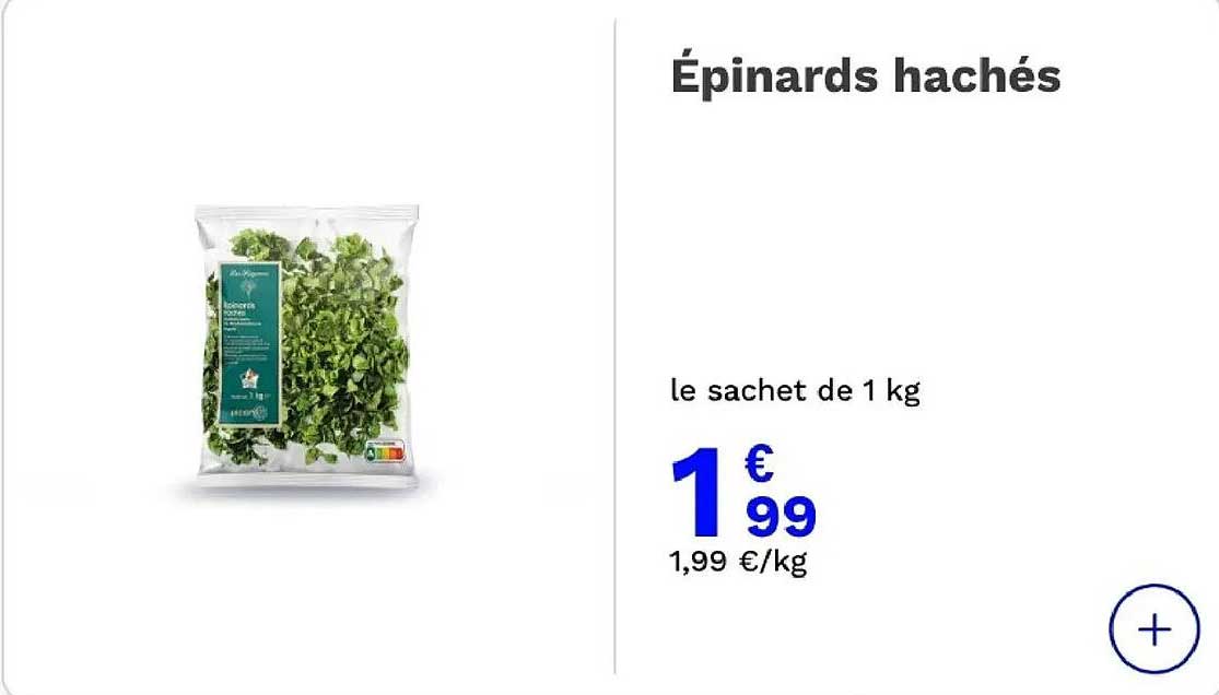 Épinards hachés