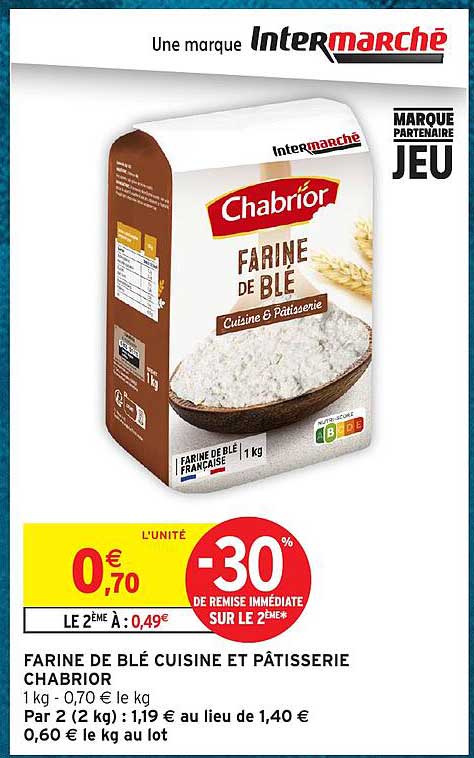 FARINE DE BLÉ CUISINE ET PÂTISSERIE CHABRIOR