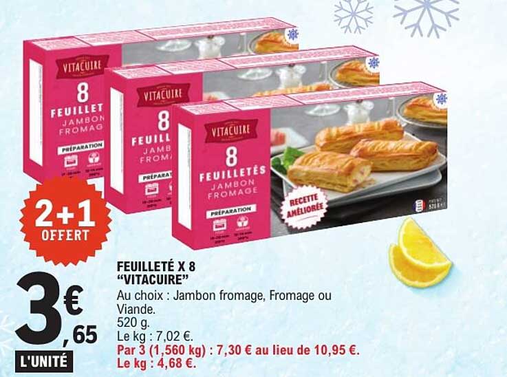 FEUILLETÉ X 8 “VITACUIRE”