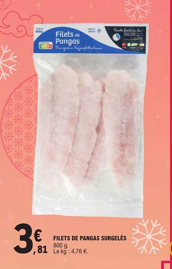FILETS DE PANGAS SURGELÉS