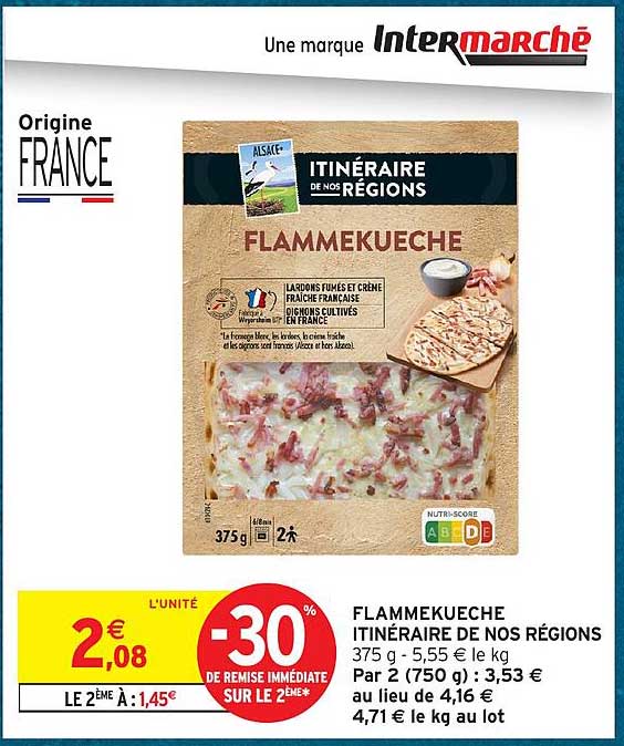 FLAMMEKUECHE ITINÉRAIRE DE NOS RÉGIONS 375 g