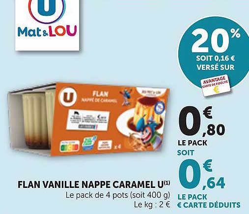FLAN VANILLE NAPPE CARAMEL U(1)