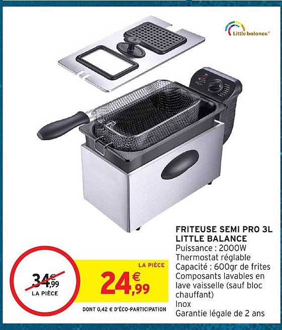 FRITEUSE SEMI PRO 3L LITTLE BALANCE