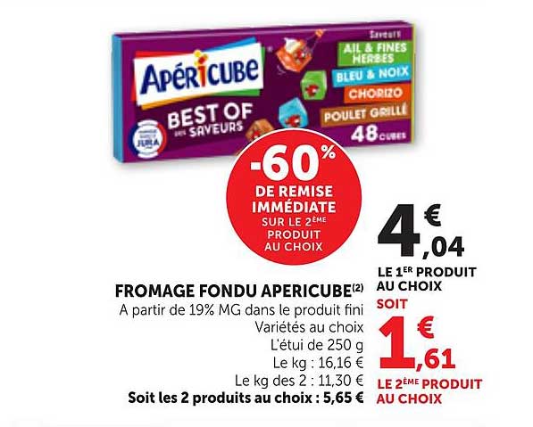 FROMAGE FONDU APERICUBE