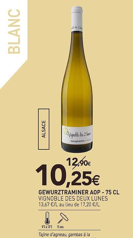 GEWURZTRAMINER AOP - 75 CL VIGNOBLE DES DEUX LUNES