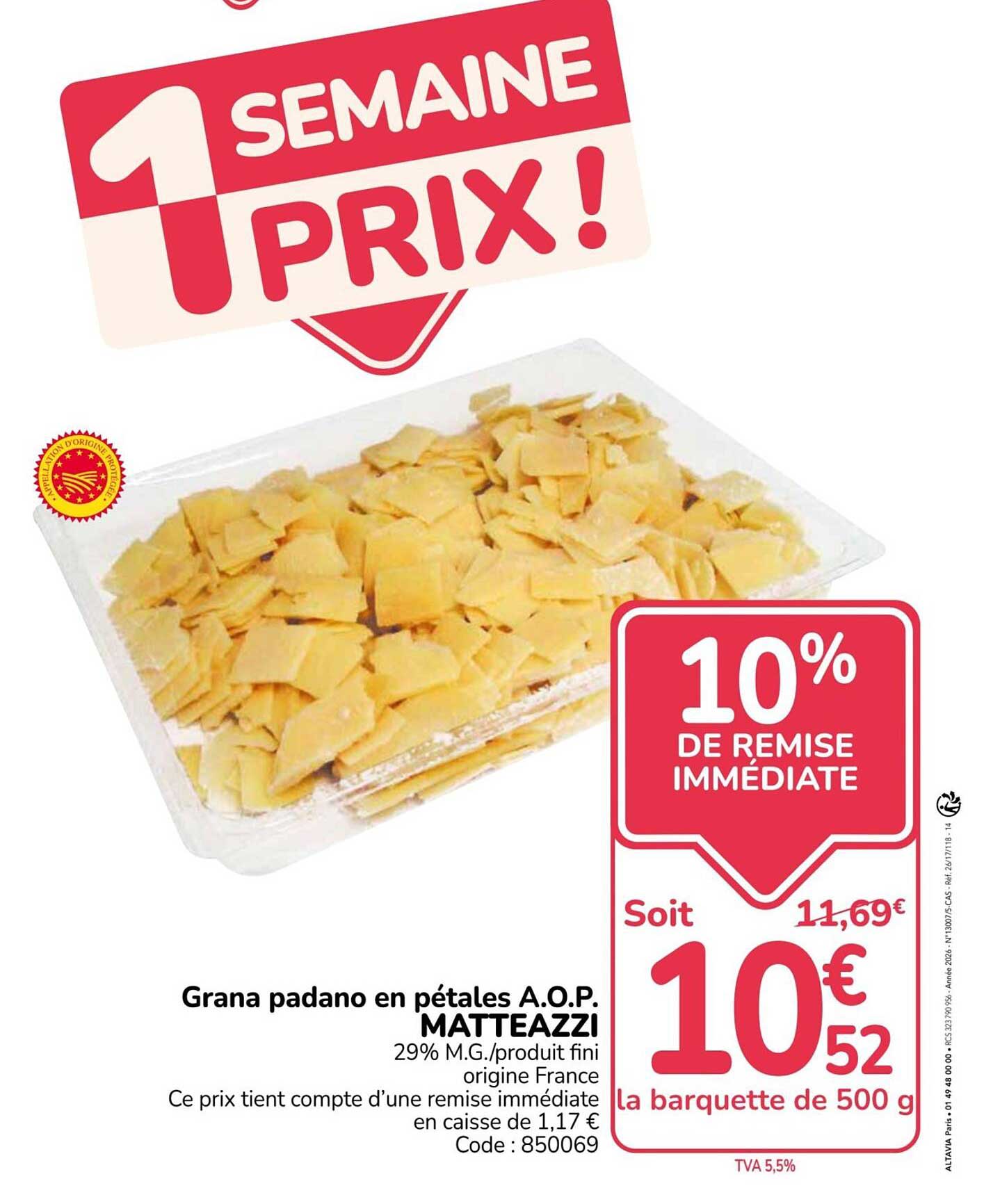 Grana padano en pétales A.O.P. MATTEAZZI