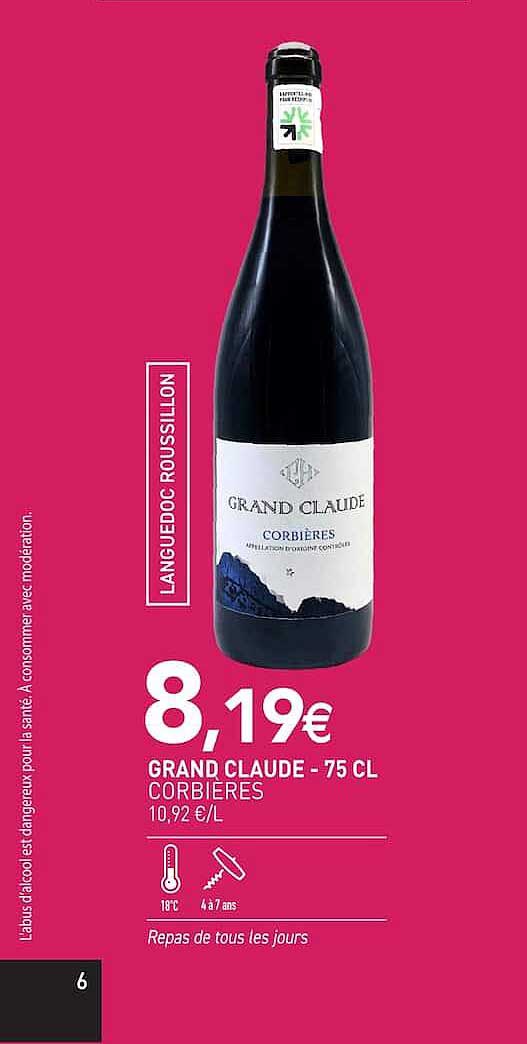 GRAND CLAUDE - 75 CL CORBIERES