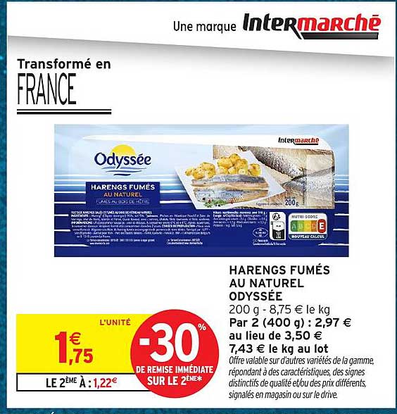 HARENGS FUMÉS AU NATUREL ODYSSÉE