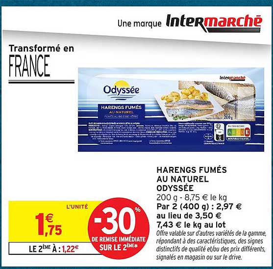 HARENGS FUMÉS AU NATUREL ODYSSÉE