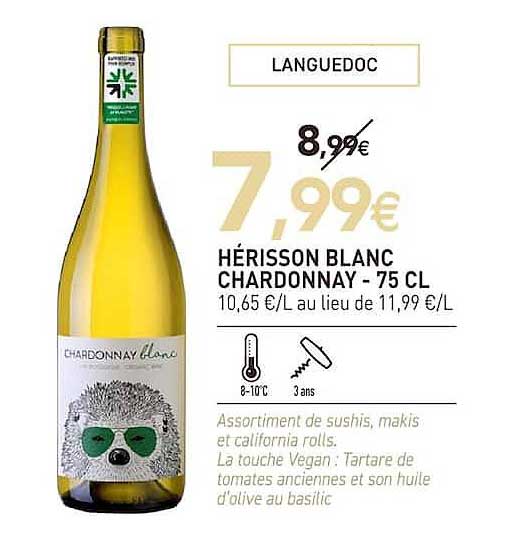HÉRISSON BLANC CHARDONNAY - 75 CL