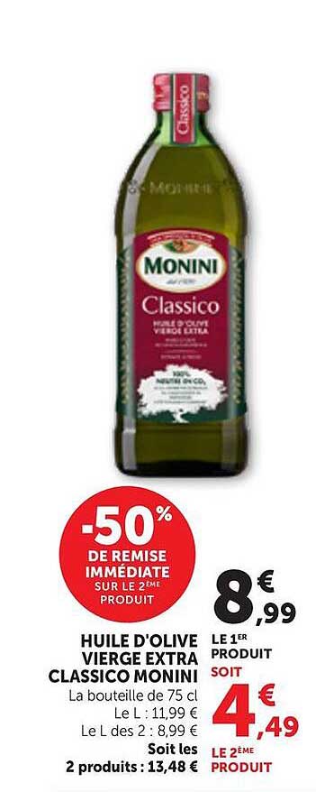 HUILE D'OLIVE VIERGE EXTRA CLASSICO MONINI