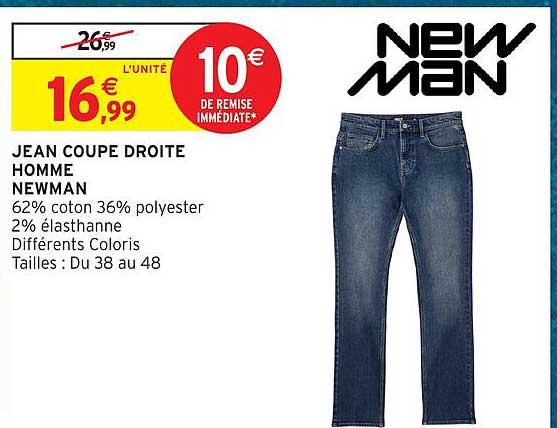 JEAN COUPE DROITE HOMME NEWMAN