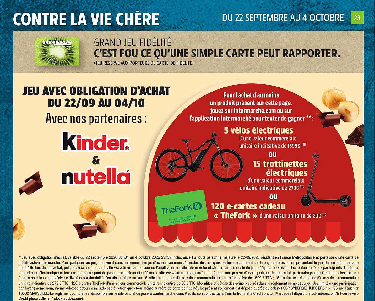 JEU AVEC OBLIGATION D'ACHAT DU 22/09 AU 04/10