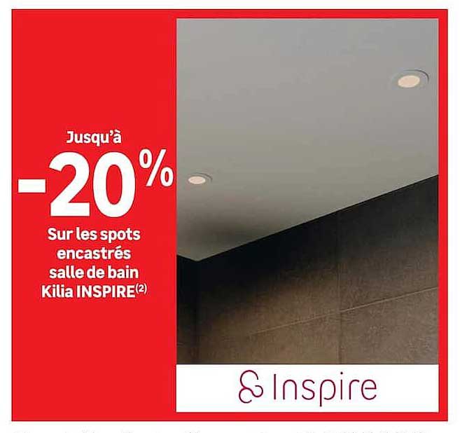 Jusqu'à -20% Sur les spots encastrés salle de bain Kila INSPIRE(2)
