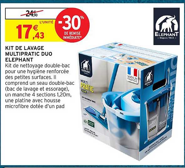 KIT DE LAVAGE MULTIPRATIC DUO ELEPHANT