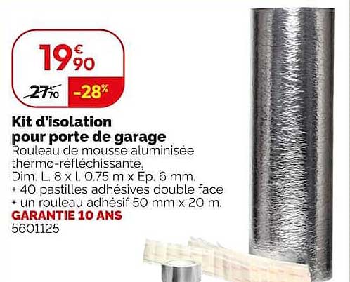 Kit d'isolation pour porte de garage