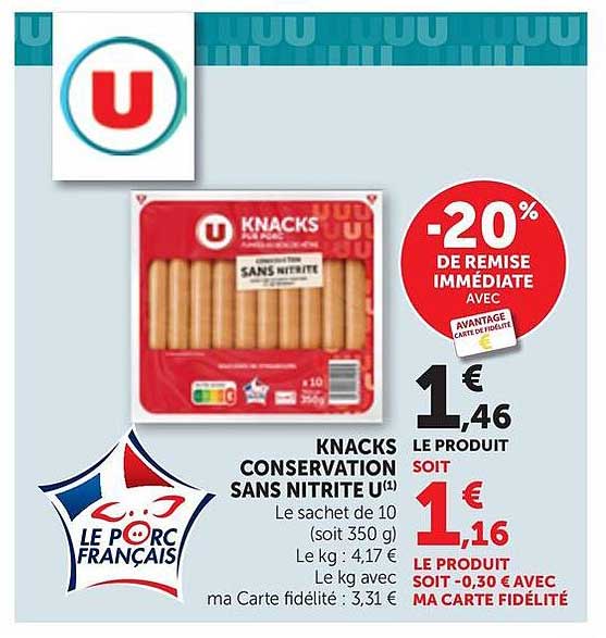 KNACKS CONSERVATION SANS NITRITE U