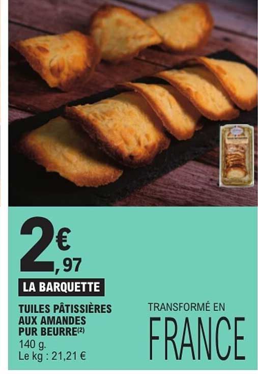 LA BARQUETTE TUILES PÂTISSIÈRES AUX AMANDES PUR BEURRE(2)