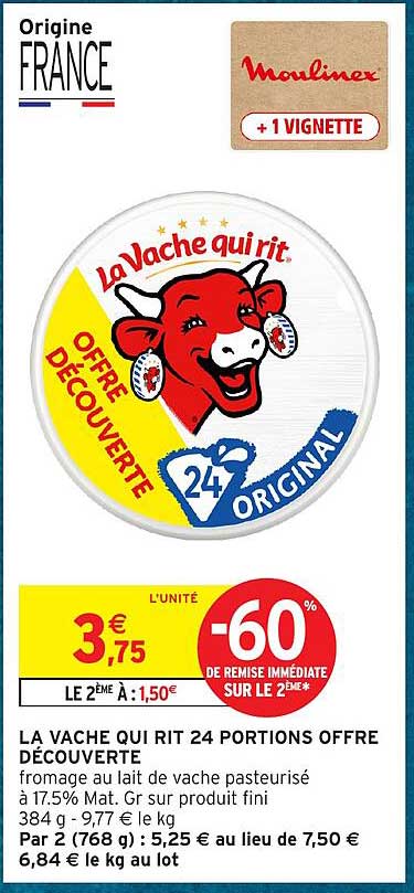 LA VACHE QUI RIT 24 PORTIONS OFFRE DÉCOUVERTE