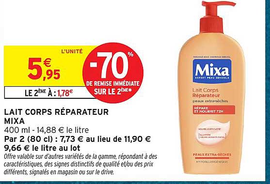 LAIT CORPS REPARATEUR MIXA