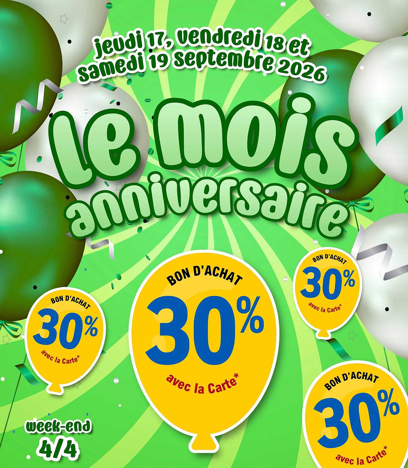 le mois anniversaire