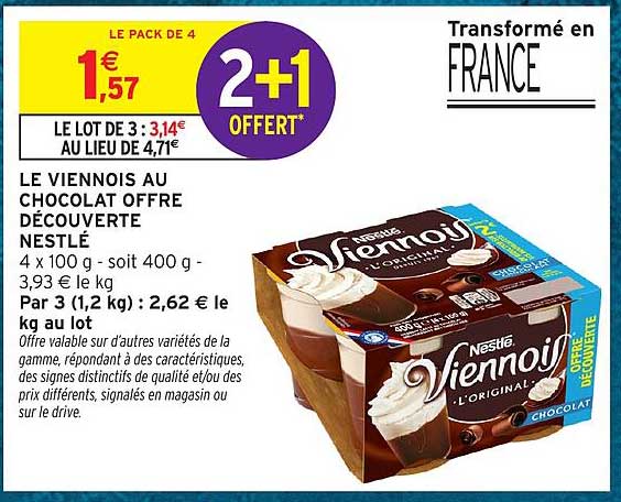 LE VIENNOIS AU CHOCOLAT OFFRE DÉCOUVERTE NESTLÉ