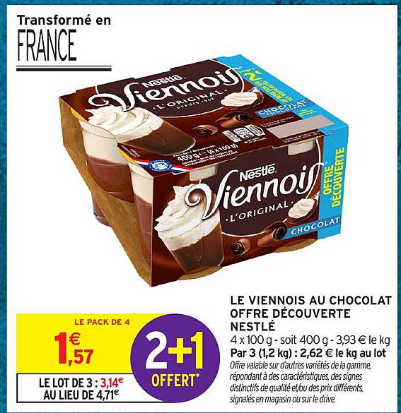 LE VIENNOIS AU CHOCOLAT OFFRE DÉCOUVERTE NESTLÉ