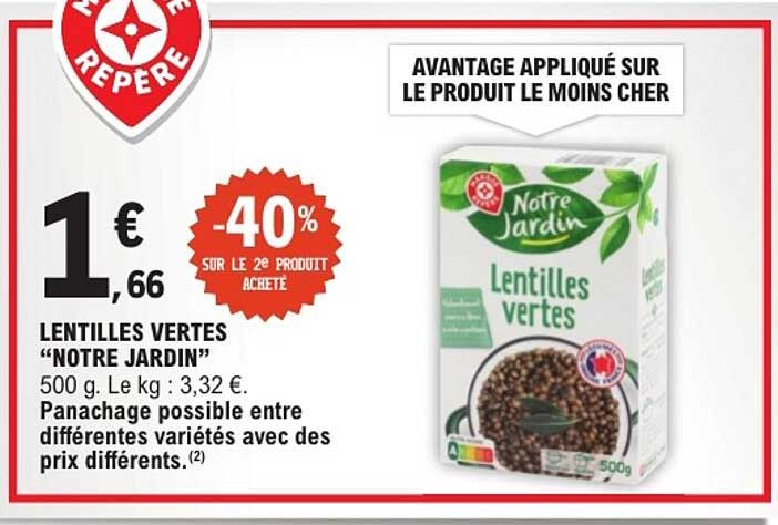 LENTILLES VERTES "NOTRE JARDIN"