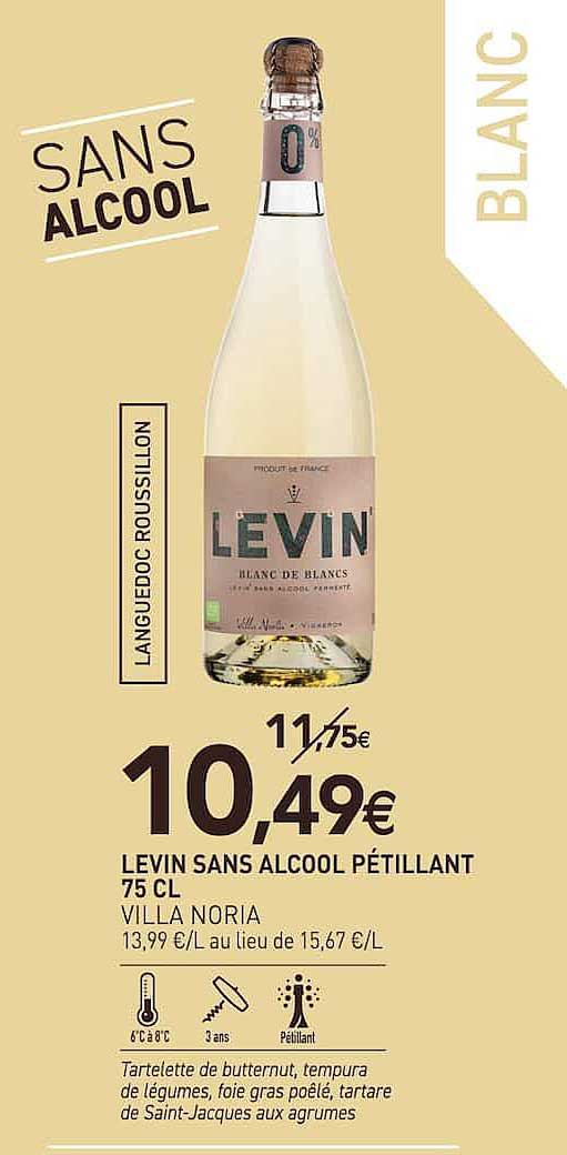 LEVIN SANS ALCOOL PÉTILLANT 75 CL