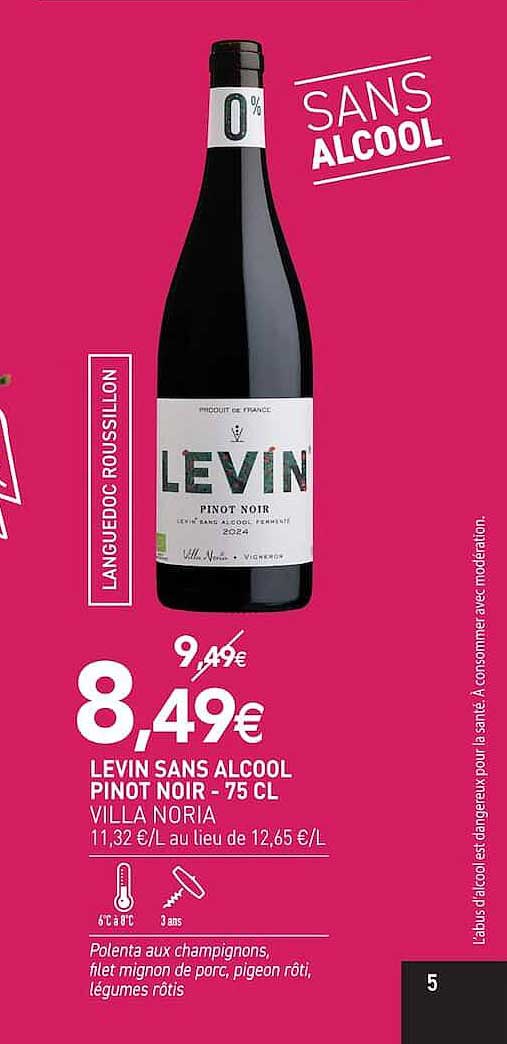 LEVIN SANS ALCOOL PINOT NOIR - 75 CL VILLA NORIA