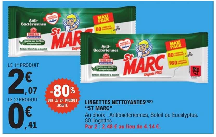 LINGETTES NETTOYANTES “ST MARC”