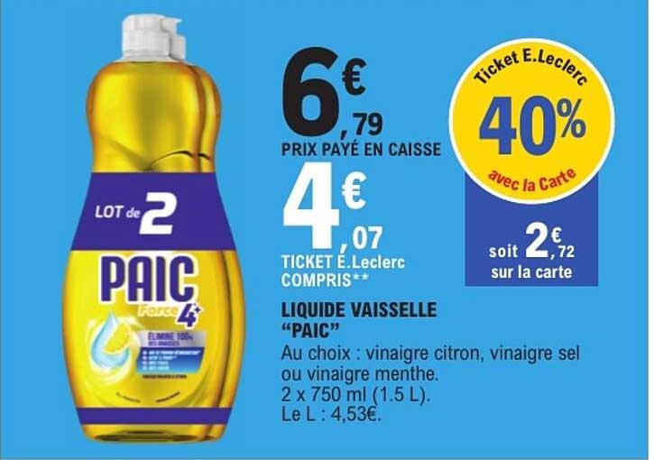 LIQUIDE VAISSELLE "PAIC"