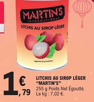 LITCHIS AU SIROP LÉGER "MARTIN'S"