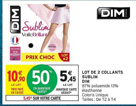 LOT DE 2 COLLANTS SUBLIM DIM
