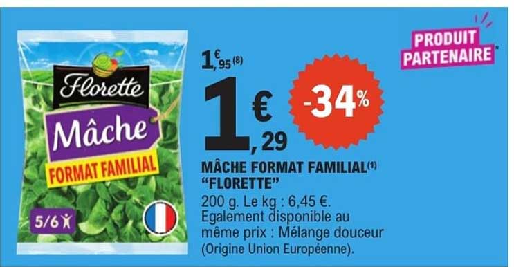 MÂCHE FORMAT FAMILIAL “FLORETTE”