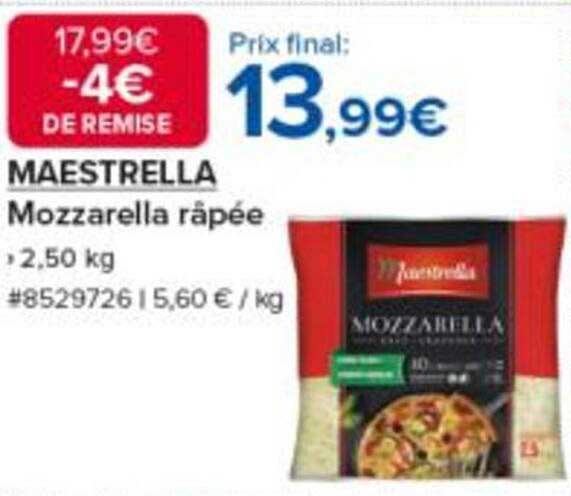 MAESTRELLA Mozzarella râpée