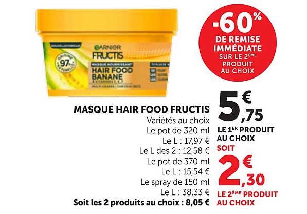 MASQUE HAIR FOOD FRUCTIS