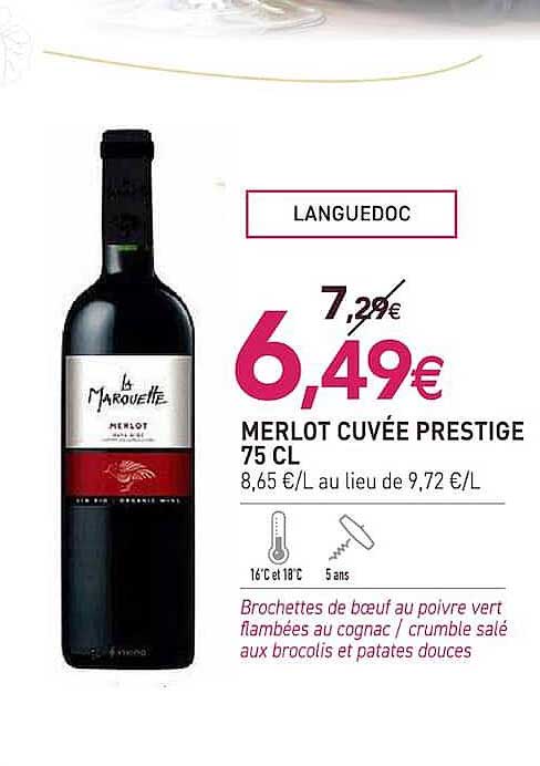 MERLOT CUVÉE PRESTIGE 75 CL
