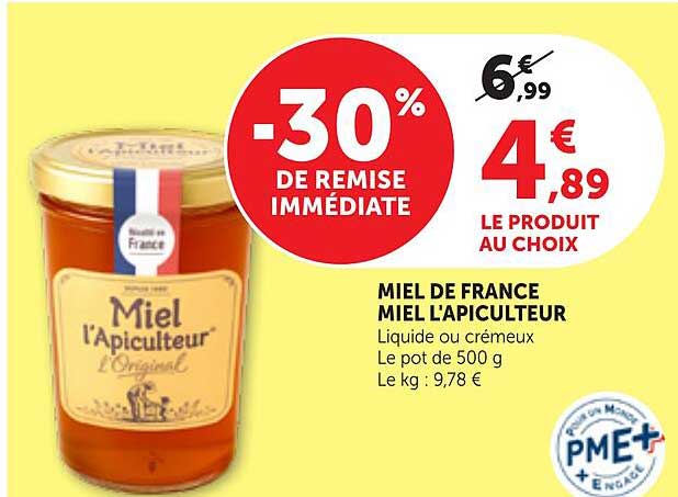 MIEL DE FRANCE MIEL L'APICULTEUR