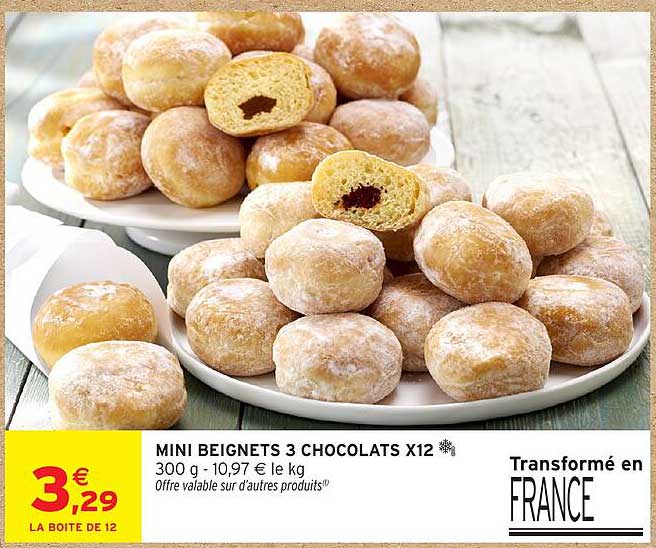 MINI BEIGNETS 3 CHOCOLATS X12