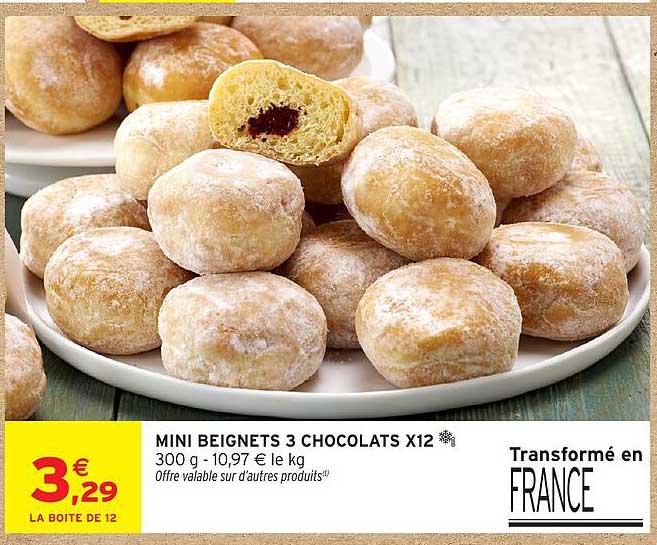 MINI BEIGNETS 3 CHOCOLATS X12