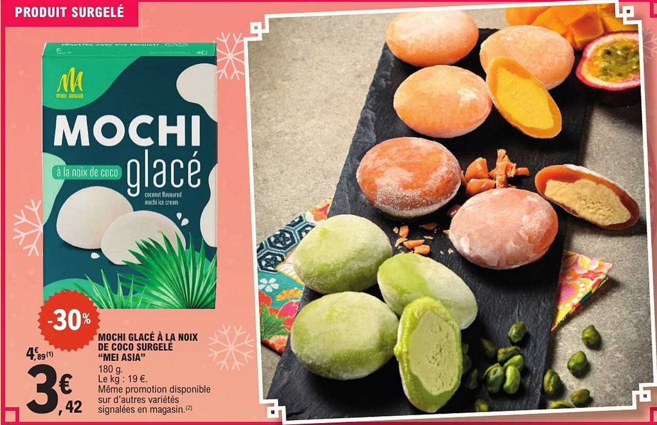 MOCHI GLACÉ À LA NOIX DE COCO SURGELÉ "MEI ASIA"
