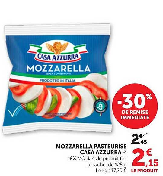 MOZZARELLA PASTEURISE CASA AZZURRA (3)