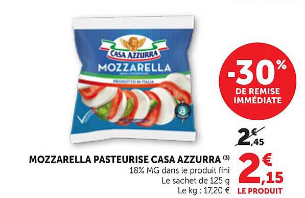 MOZZARELLA PASTEURISE CASA AZZURRA (3)