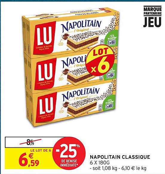NAPOLITAIN CLASSIQUE 6 X 180G