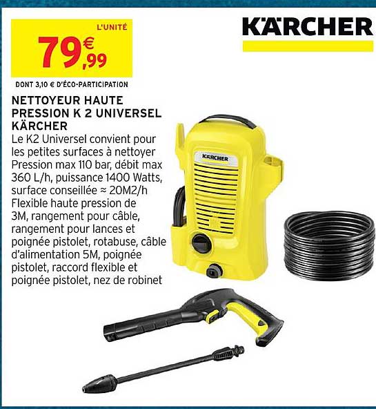 NETTOYEUR HAUTE PRESSION K 2 UNIVERSAL KÄRCHER